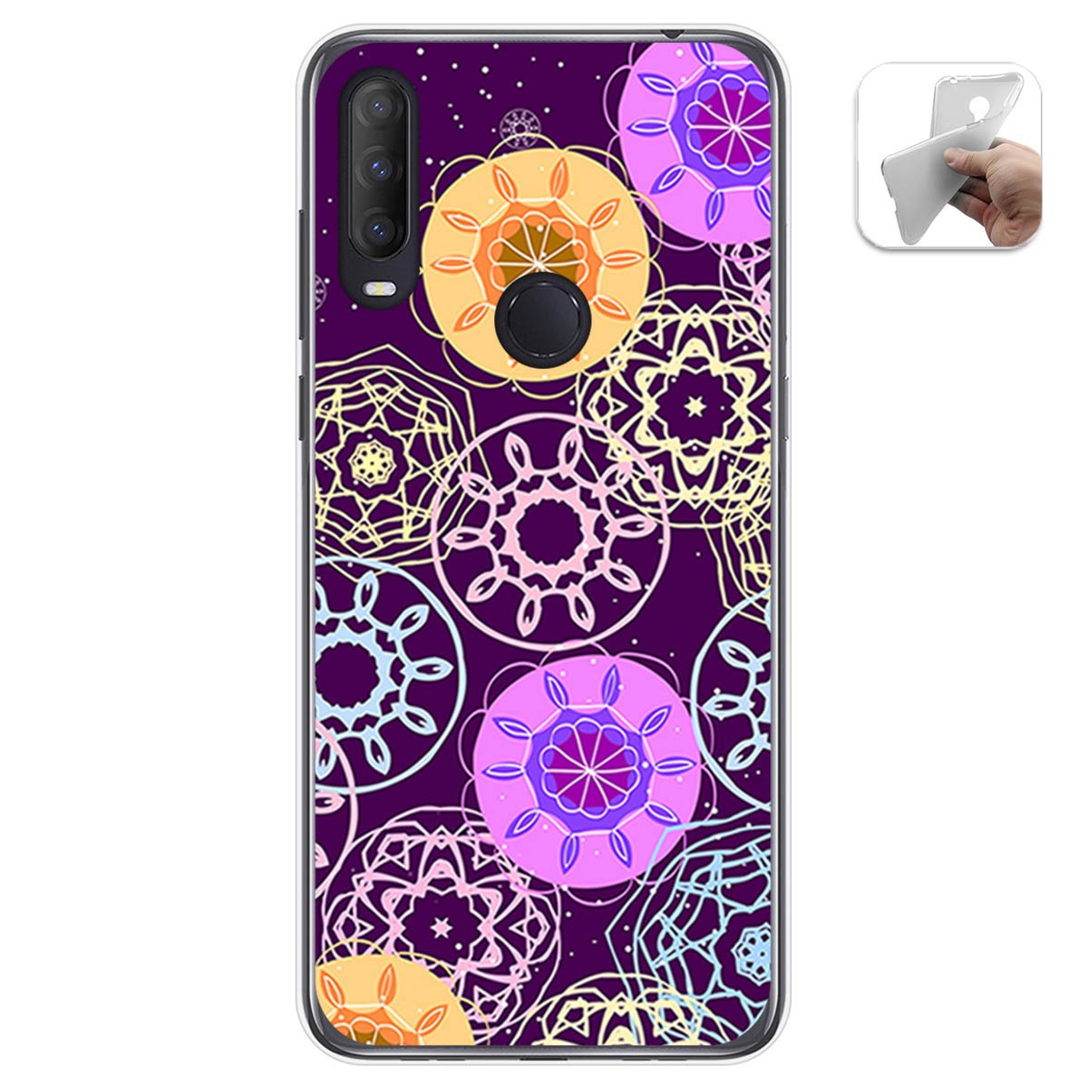 Funda Gel Tpu para Alcatel 1S 2020 / 3L 2020 diseño Radial Dibujos