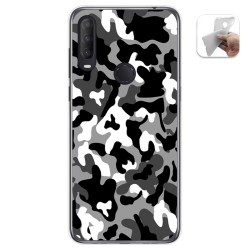 Funda Gel Tpu para Alcatel 1S 2020 / 3L 2020 diseño Snow Camuflaje Dibujos