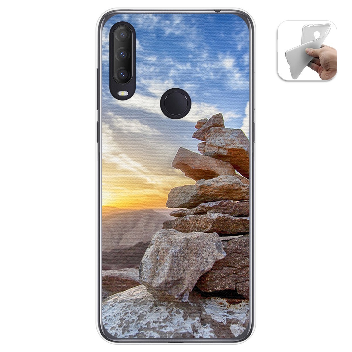 Funda Gel Tpu para Alcatel 1S 2020 / 3L 2020 diseño Sunset Dibujos