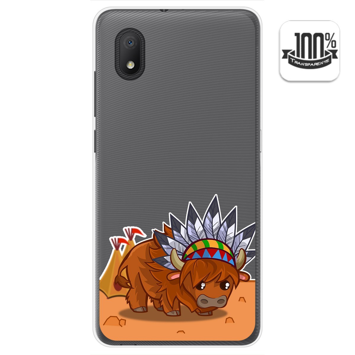 Funda Gel Transparente para Alcatel 1B 2020 diseño Bufalo Dibujos