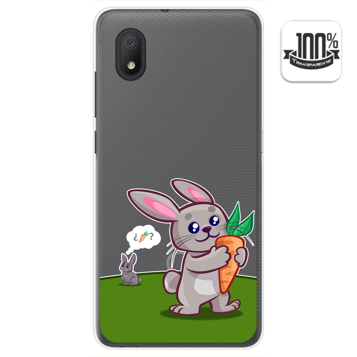 Funda Gel Transparente para Alcatel 1B 2020 diseño Conejo Dibujos