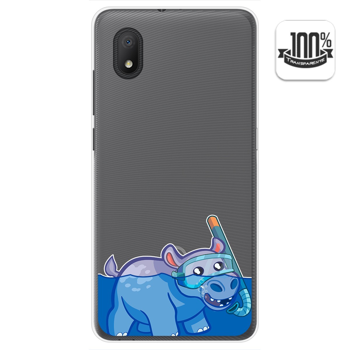 Funda Gel Transparente para Alcatel 1B 2020 diseño Hipo Dibujos
