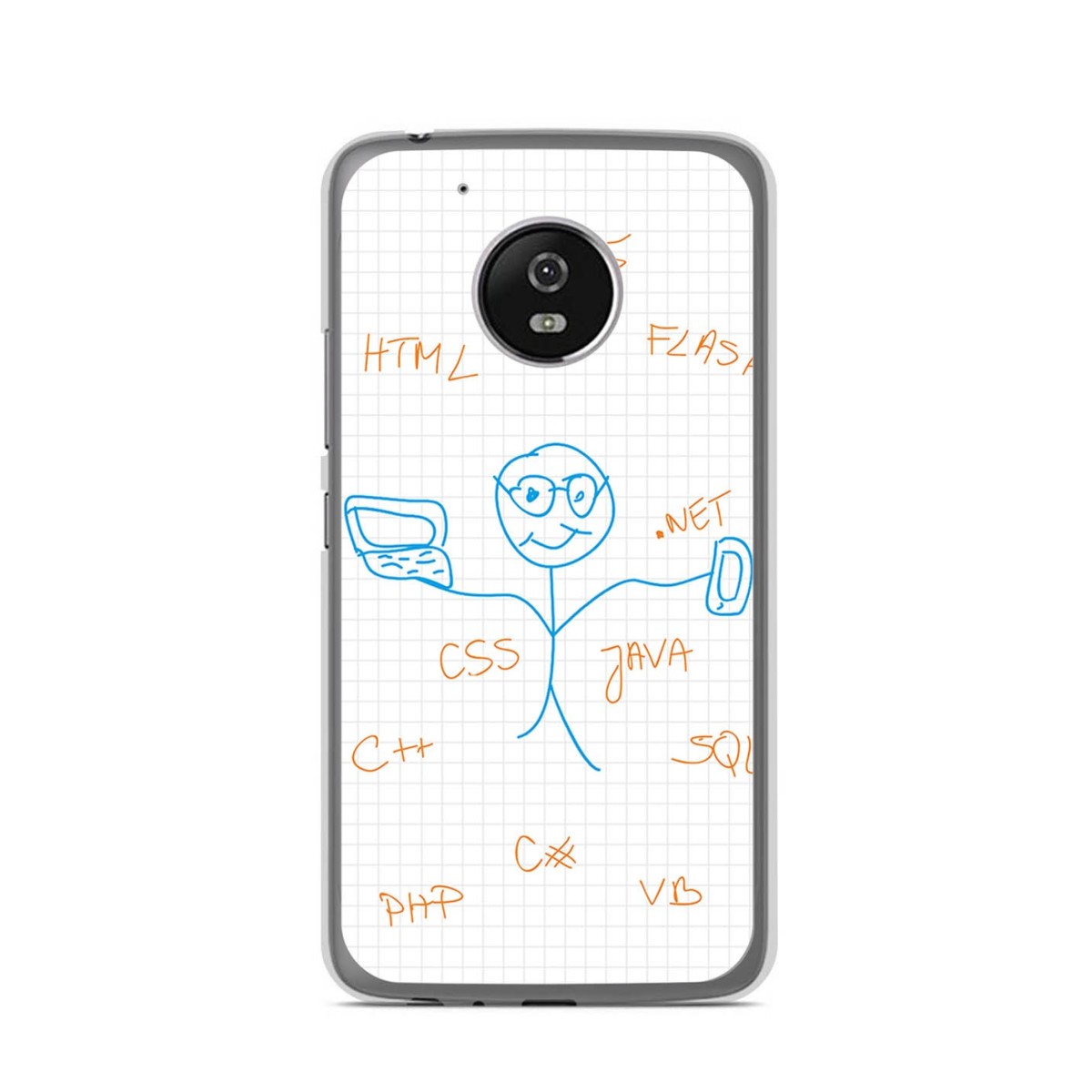 Funda Gel Tpu para Lenovo Moto G5 Diseño Informatico Dibujos