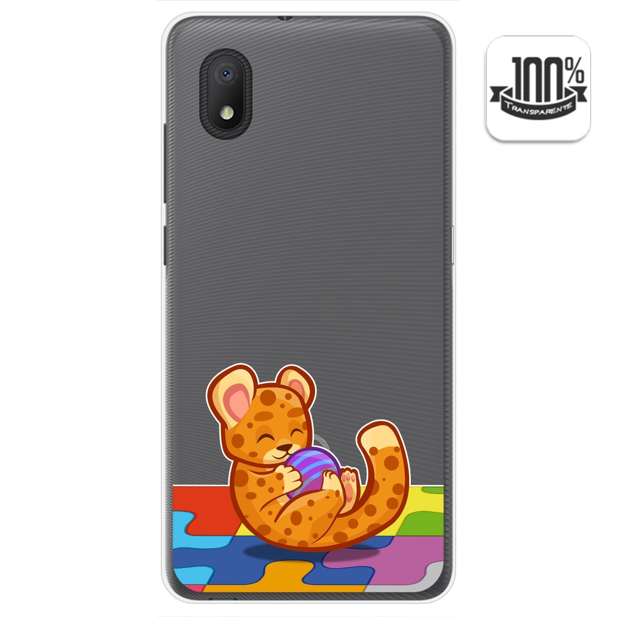 Funda Gel Transparente para Alcatel 1B 2020 diseño Leopardo Dibujos