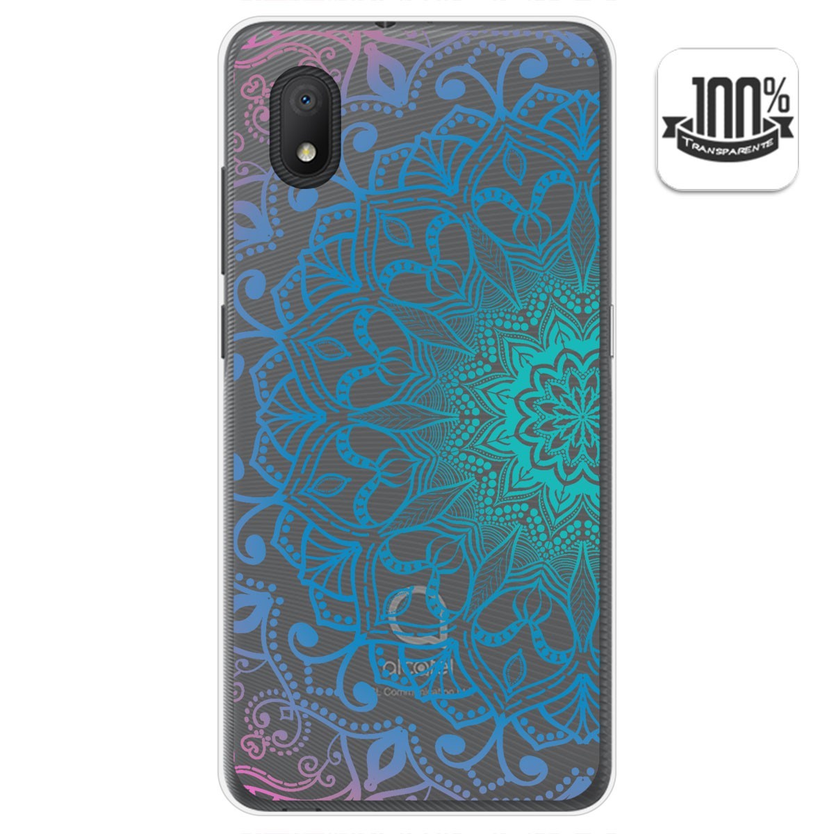 Funda Gel Transparente para Alcatel 1B 2020 diseño Mandala Dibujos