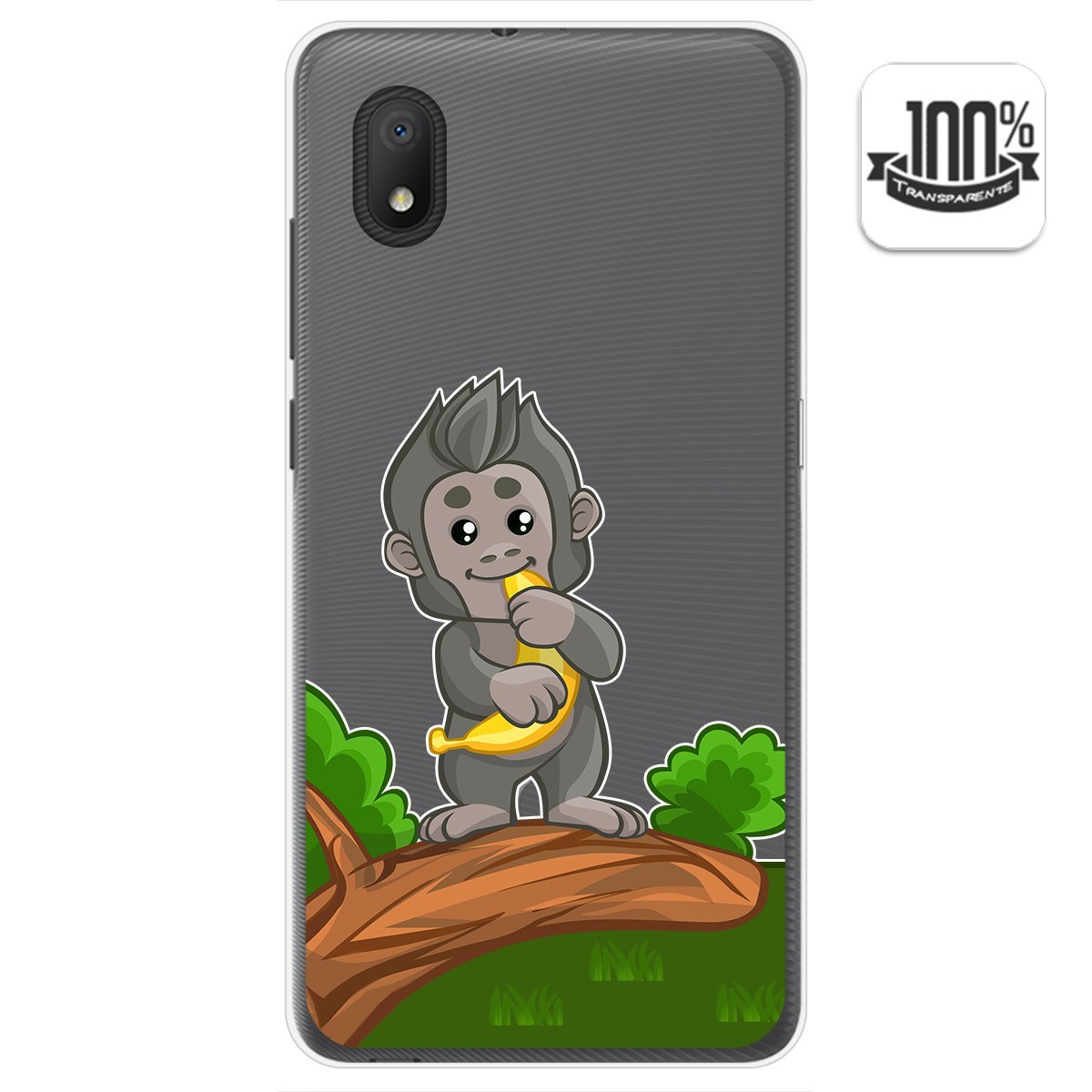 Funda Gel Transparente para Alcatel 1B 2020 diseño Mono Dibujos