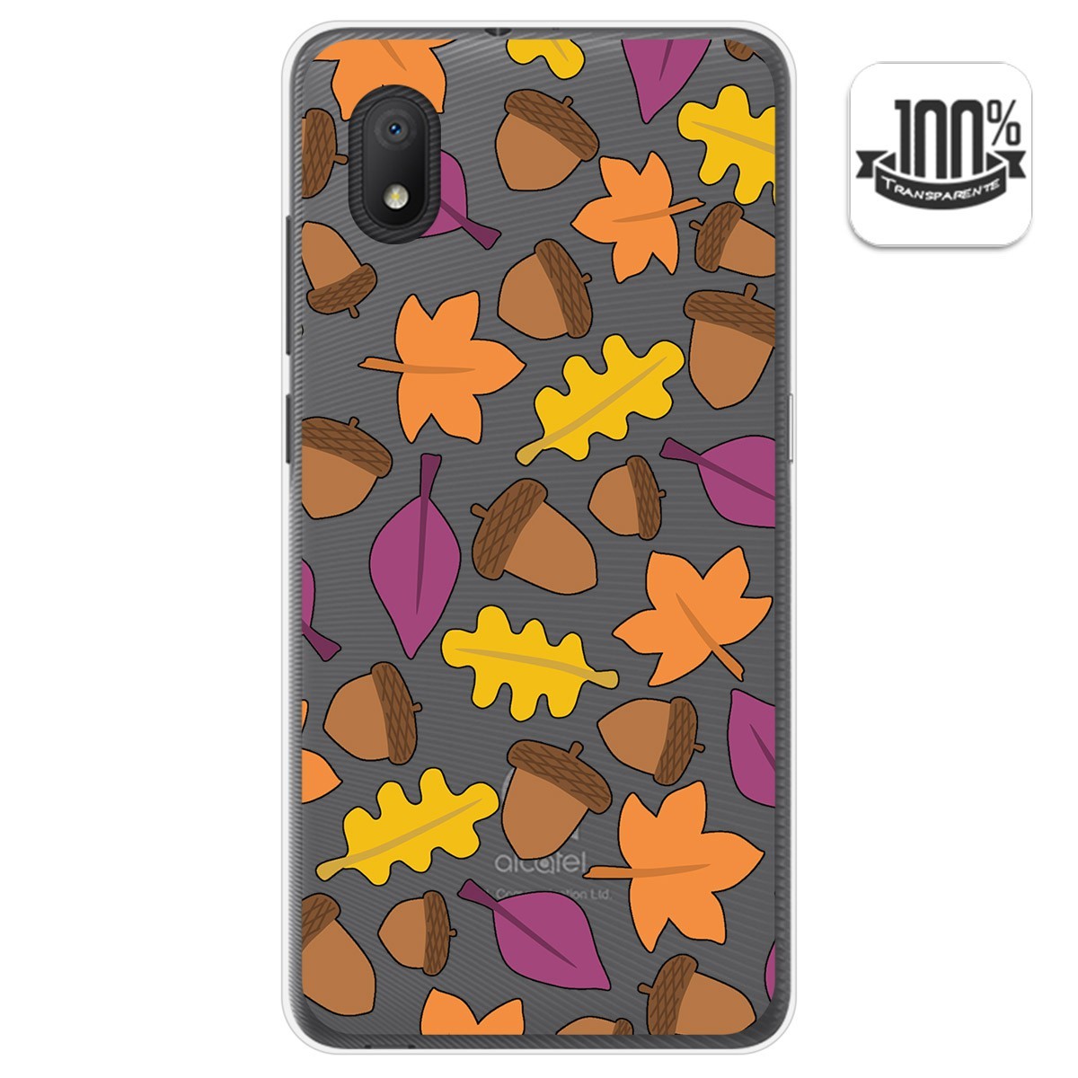 Funda Gel Transparente para Alcatel 1B 2020 diseño Otoño Dibujos