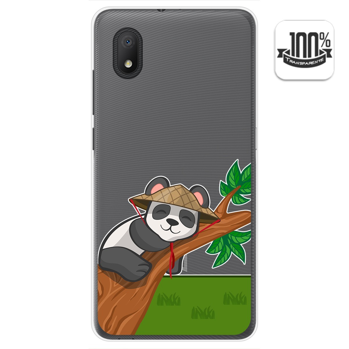 Funda Gel Transparente para Alcatel 1B 2020 diseño Panda Dibujos