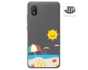 Funda Gel Transparente para Alcatel 1B 2020 diseño Playa Dibujos