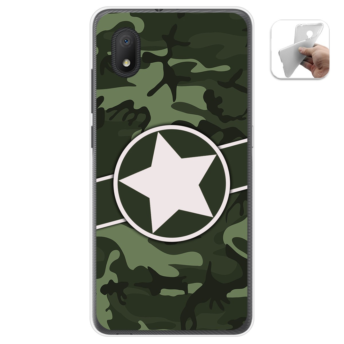 Funda Gel Tpu para Alcatel 1B 2020 diseño Camuflaje 01 Dibujos