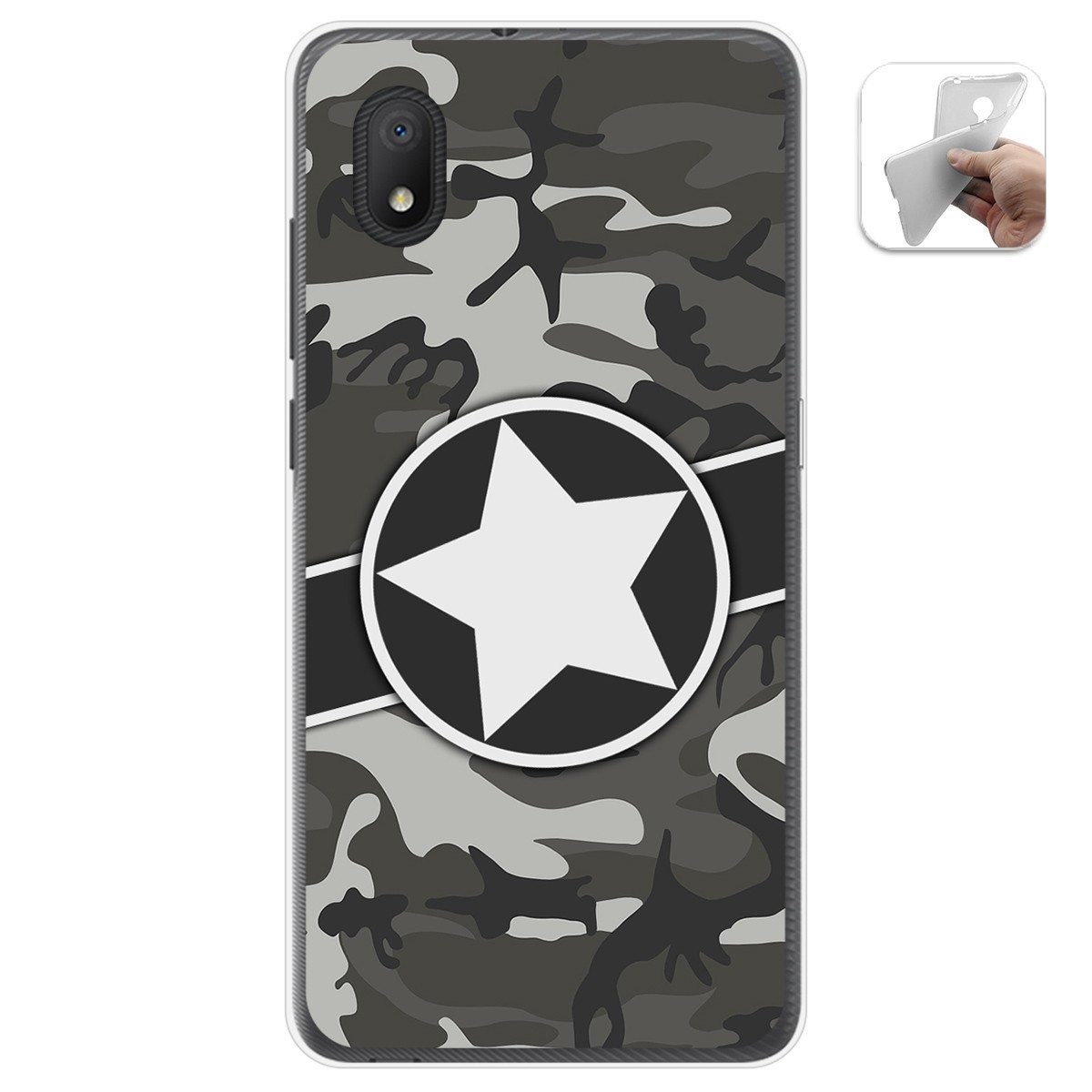 Funda Gel Tpu para Alcatel 1B 2020 diseño Camuflaje 02 Dibujos
