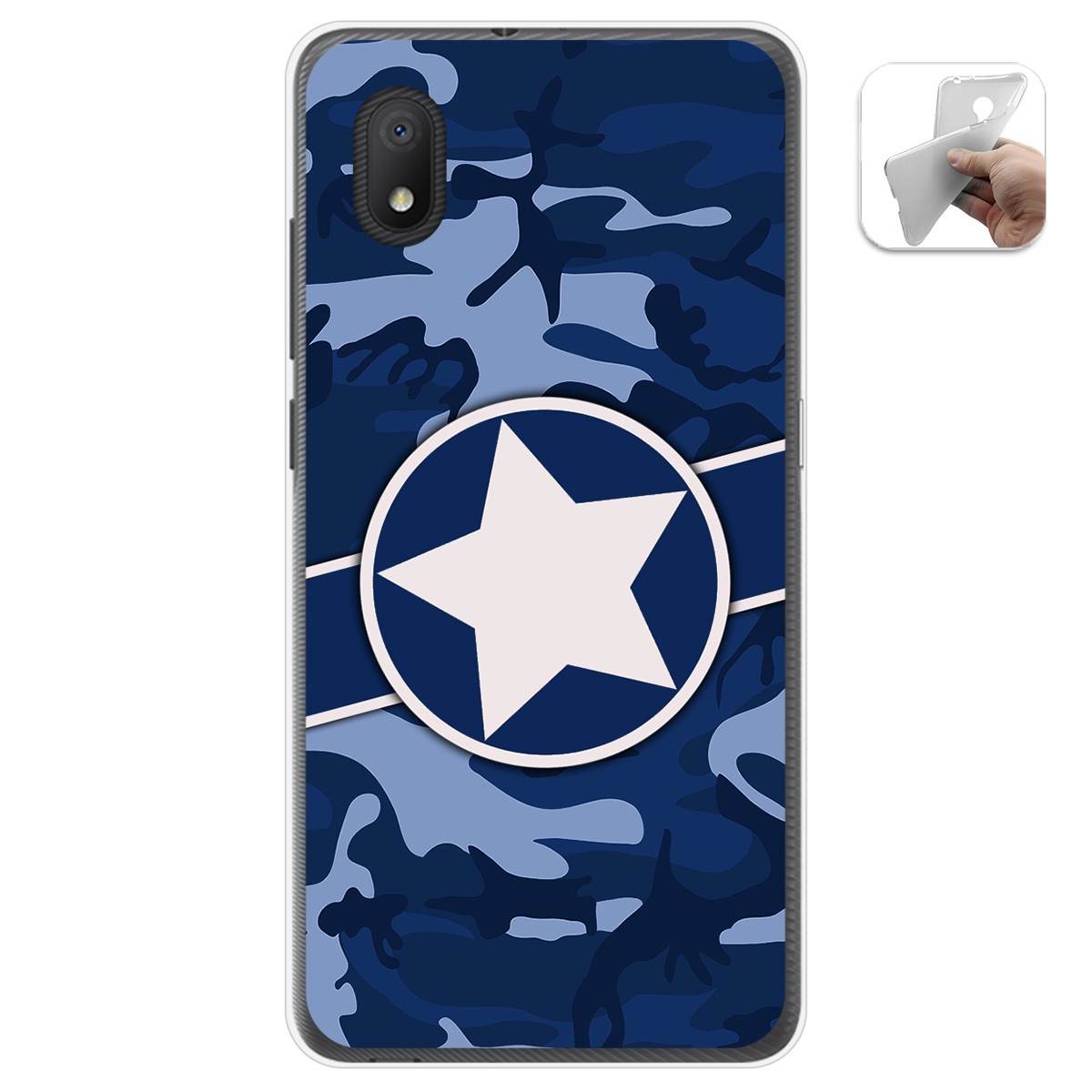 Funda Gel Tpu para Alcatel 1B 2020 diseño Camuflaje 03 Dibujos