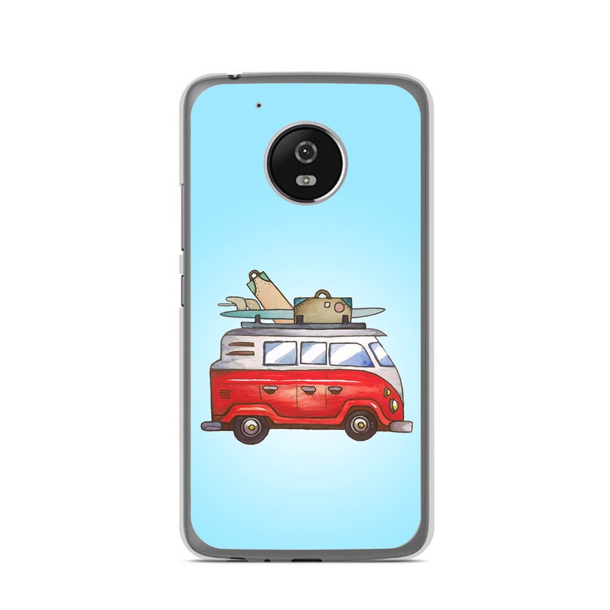 Funda Gel Tpu para Lenovo Moto G5 Diseño Furgoneta Dibujos