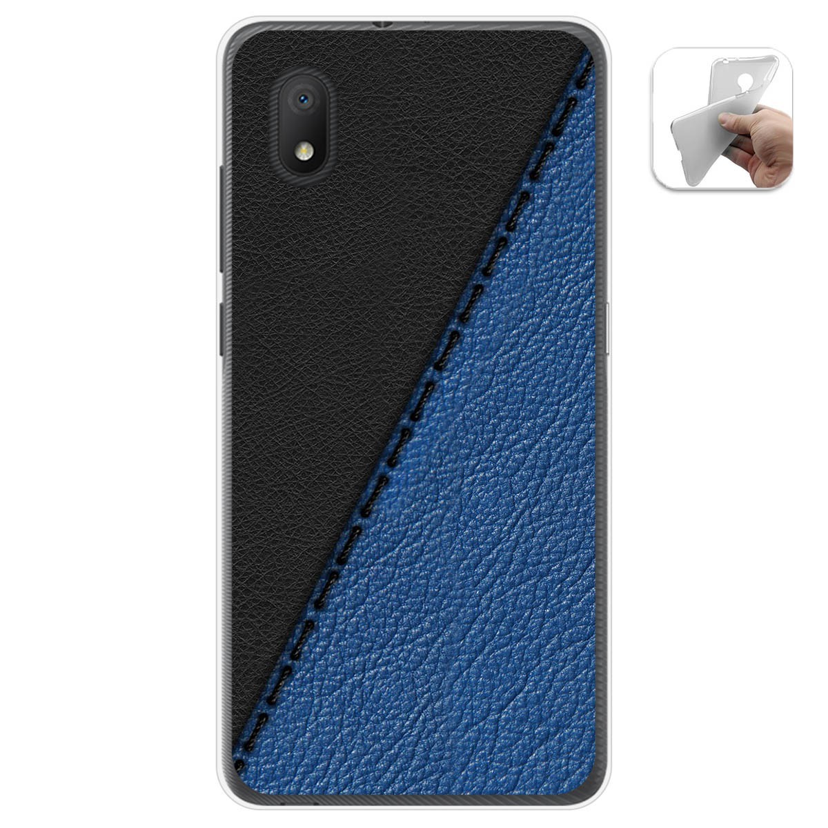 Funda Gel Tpu para Alcatel 1B 2020 diseño Cuero 02 Dibujos