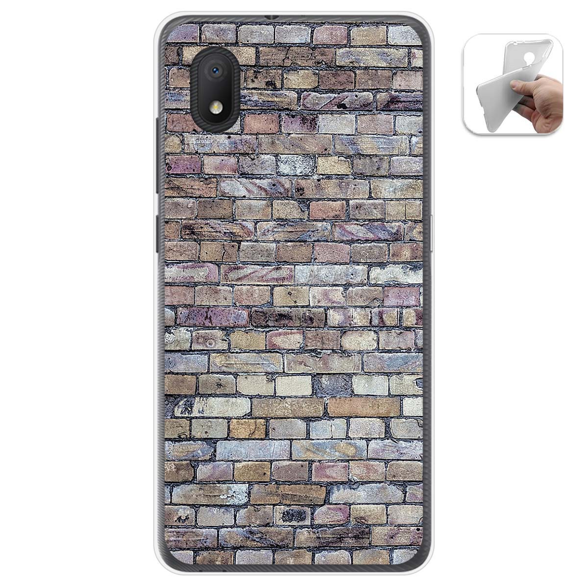 Funda Gel Tpu para Alcatel 1B 2020 diseño Ladrillo 02 Dibujos