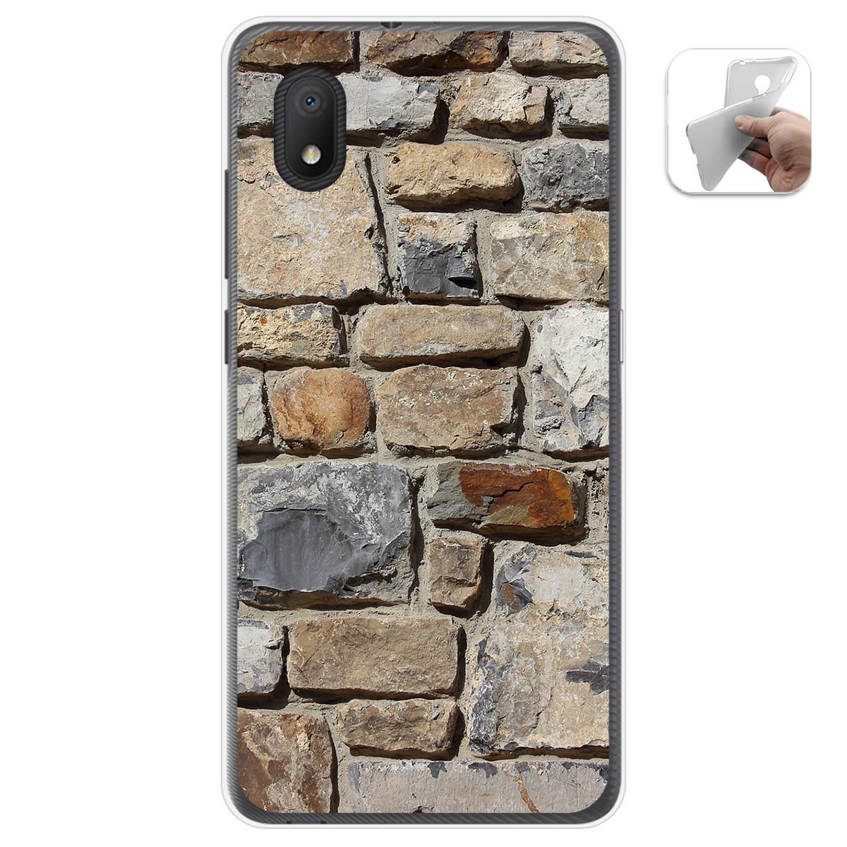 Funda Gel Tpu para Alcatel 1B 2020 diseño Ladrillo 03 Dibujos