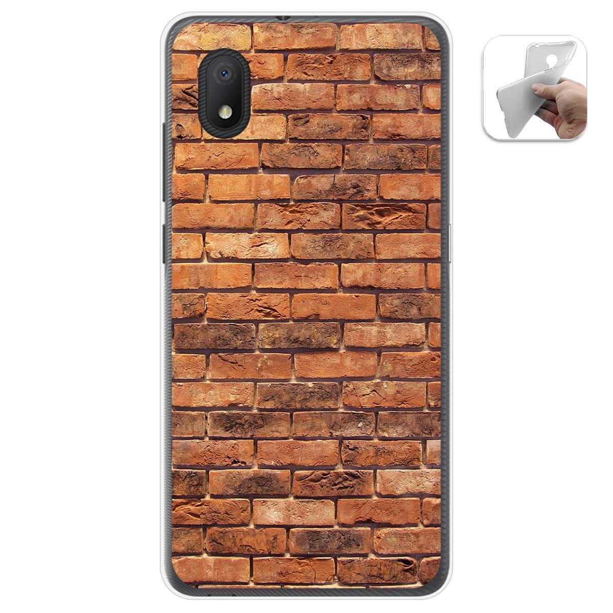 Funda Gel Tpu para Alcatel 1B 2020 diseño Ladrillo 04 Dibujos