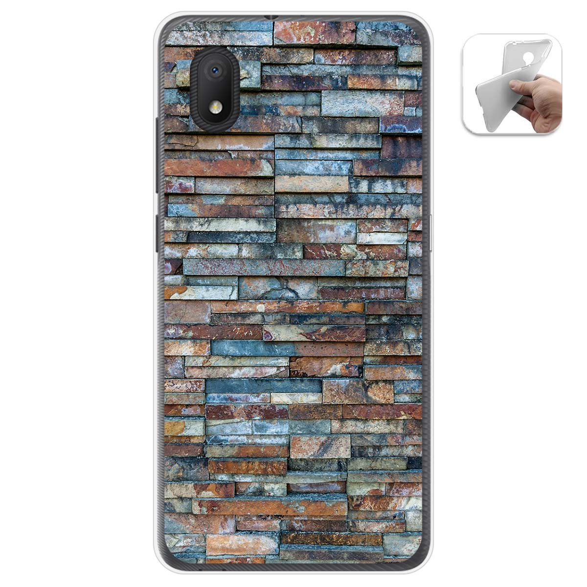 Funda Gel Tpu para Alcatel 1B 2020 diseño Ladrillo 05 Dibujos