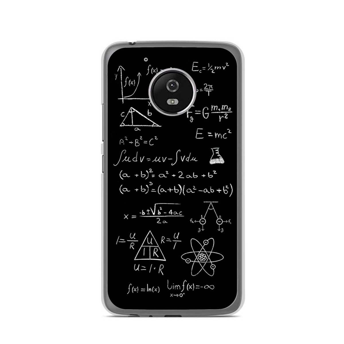Funda Gel Tpu para Lenovo Moto G5 Diseño Formulas Dibujos