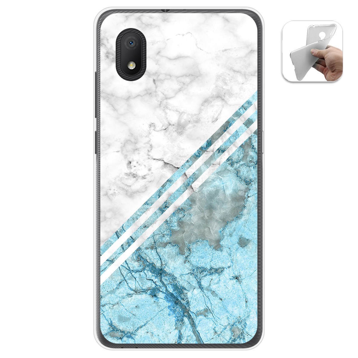 Funda Gel Tpu para Alcatel 1B 2020 diseño Mármol 02 Dibujos