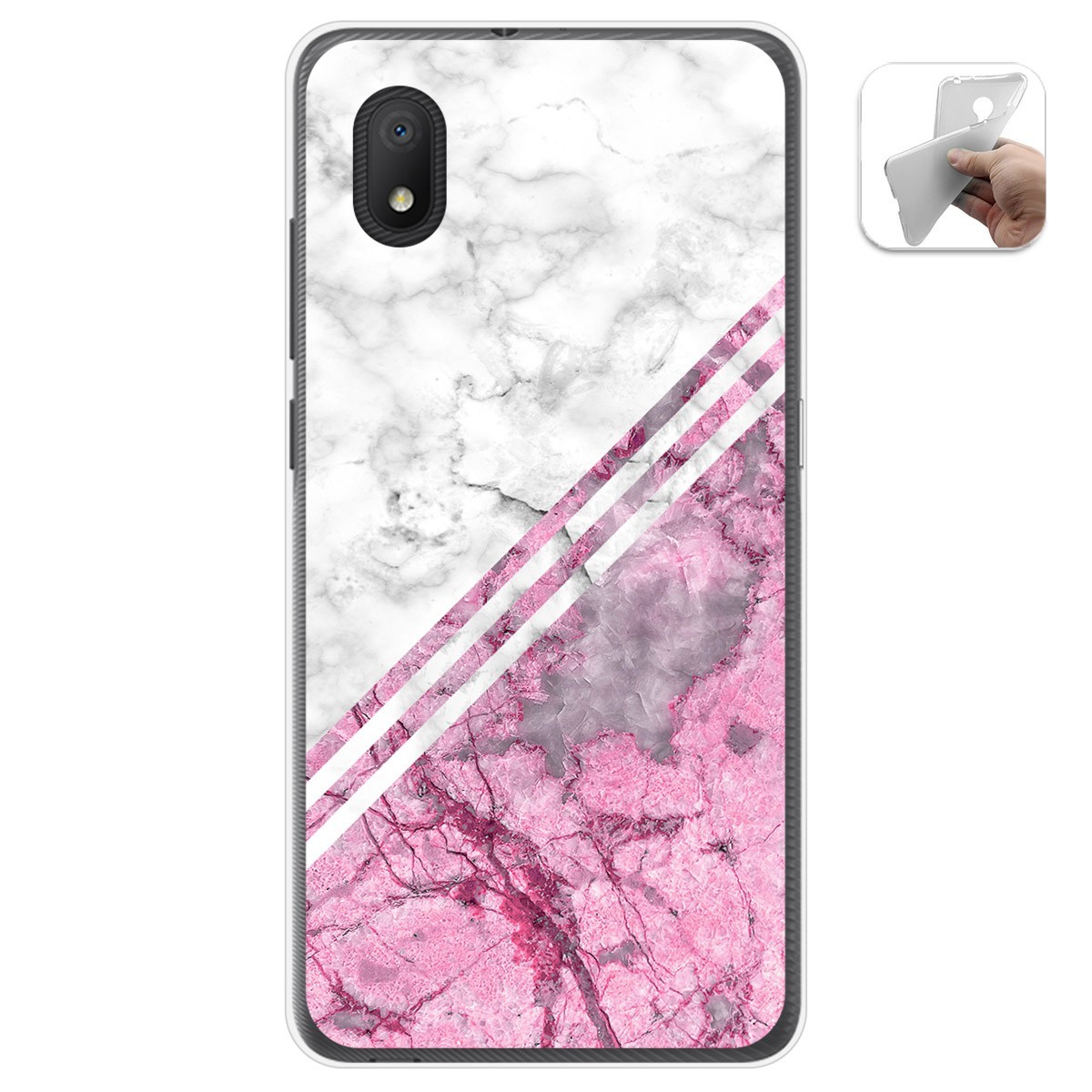 Funda Gel Tpu para Alcatel 1B 2020 diseño Mármol 03 Dibujos