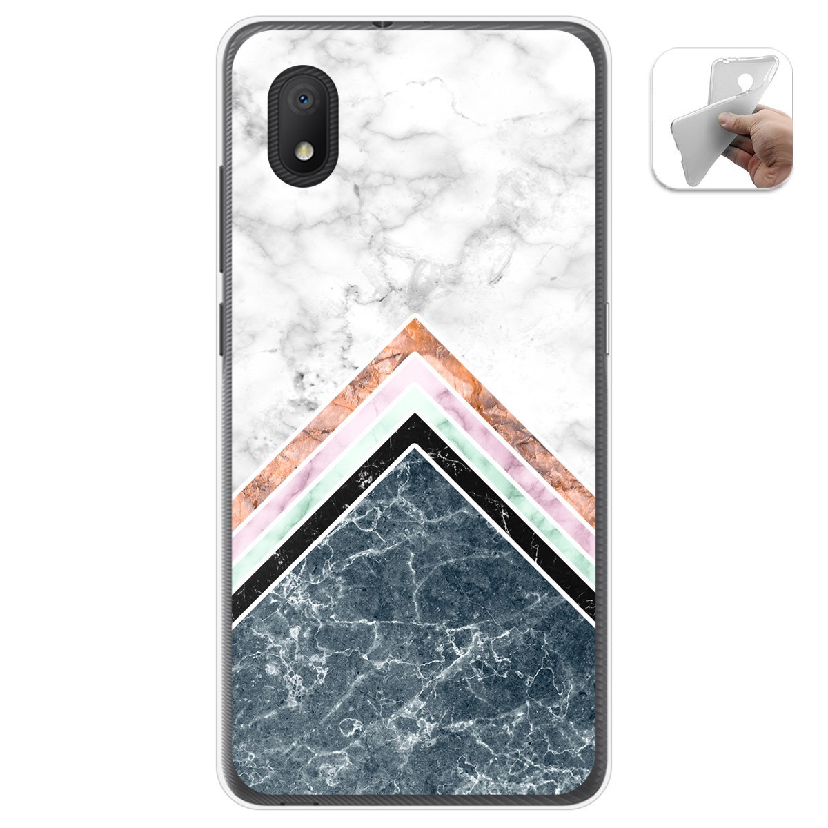 Funda Gel Tpu para Alcatel 1B 2020 diseño Mármol 05 Dibujos
