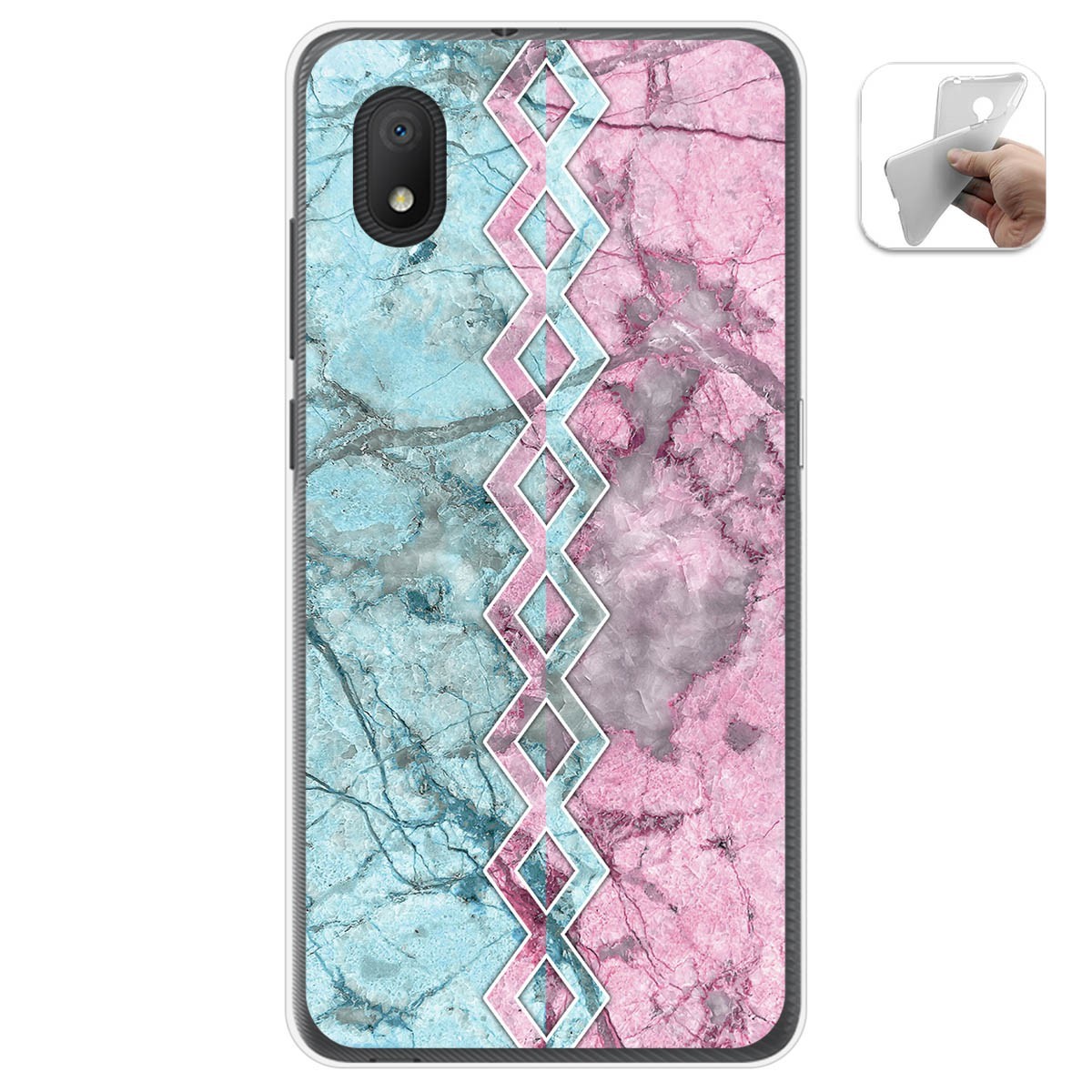 Funda Gel Tpu para Alcatel 1B 2020 diseño Mármol 08 Dibujos