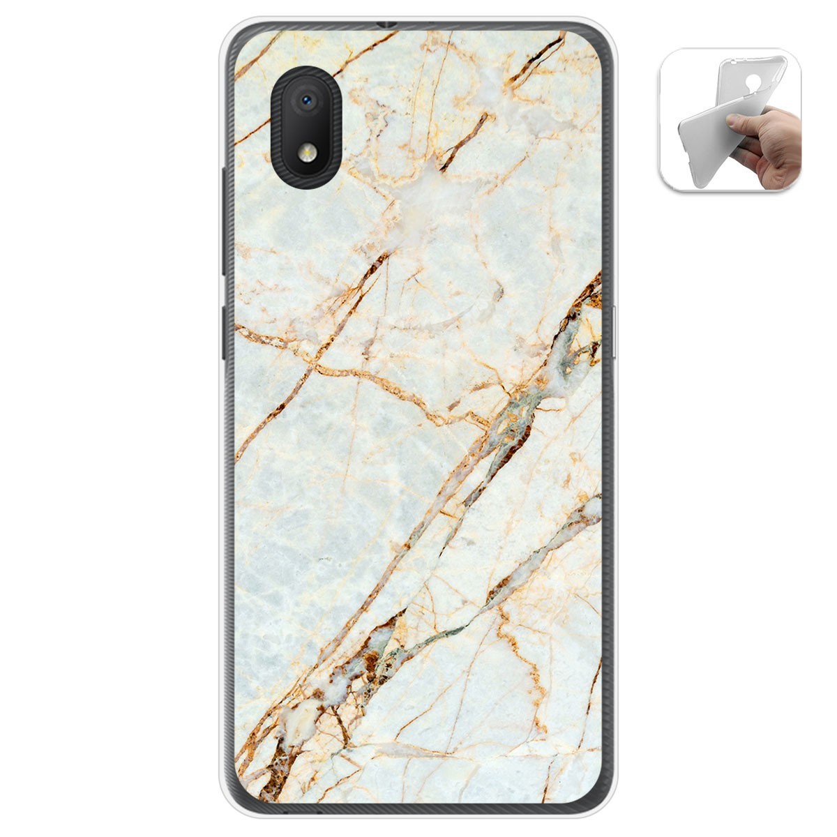 Funda Gel Tpu para Alcatel 1B 2020 diseño Mármol 13 Dibujos
