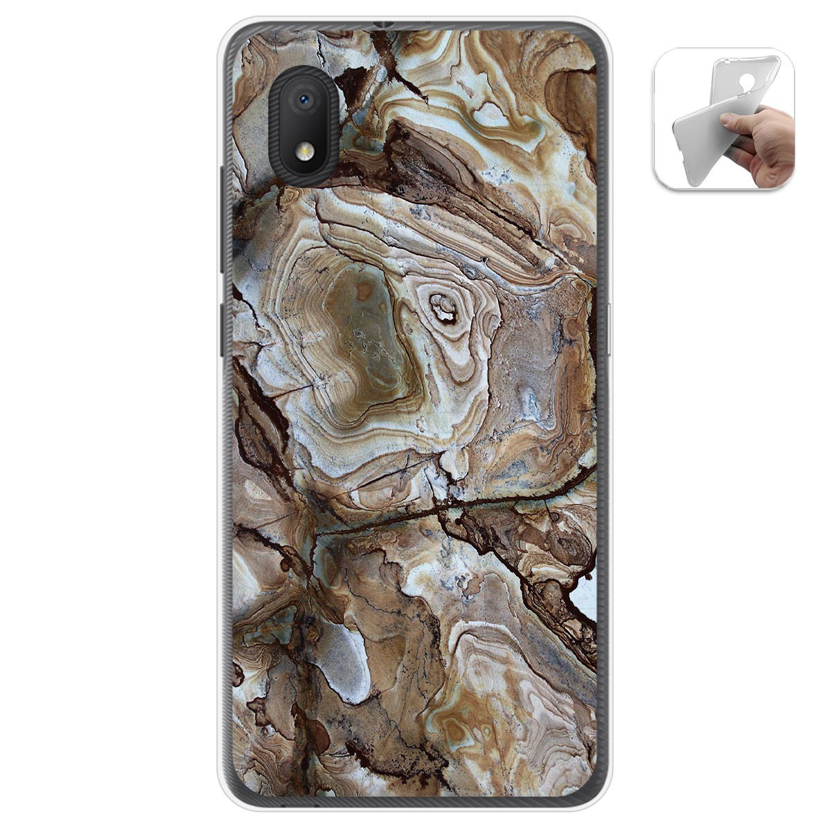 Funda Gel Tpu para Alcatel 1B 2020 diseño Mármol 14 Dibujos