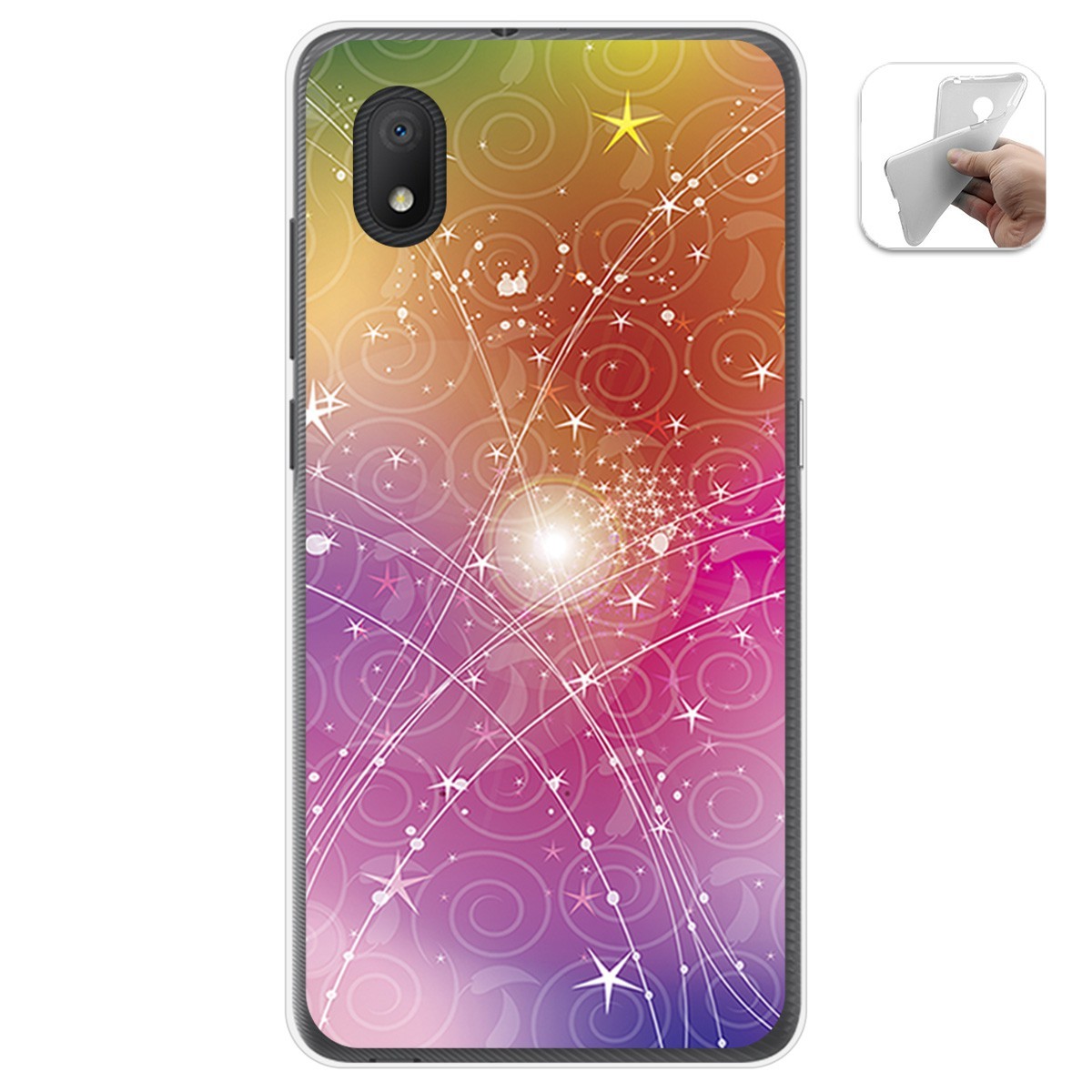 Funda Gel Tpu para Alcatel 1B 2020 diseño Abstracto Dibujos