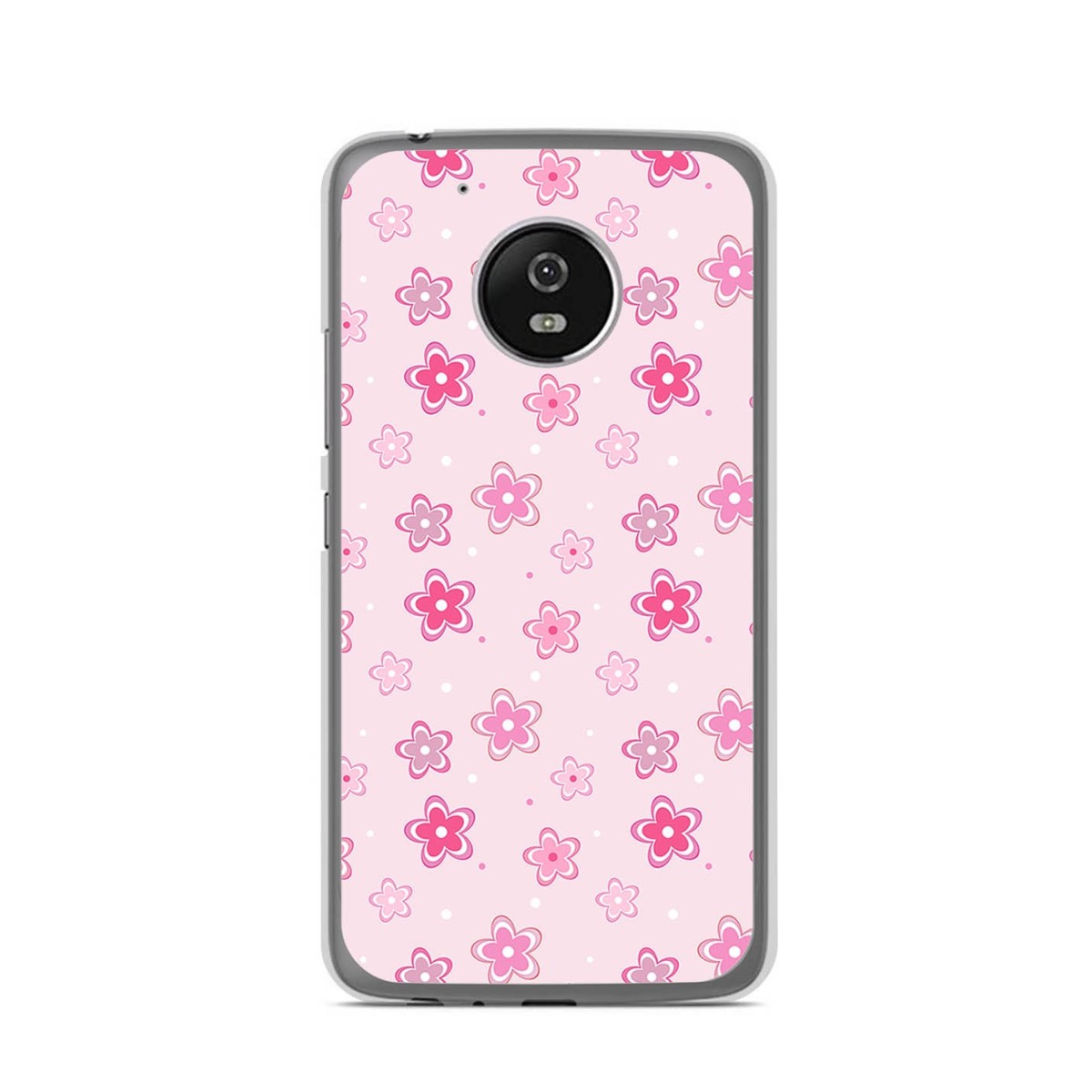 Funda Gel Tpu para Lenovo Moto G5 Diseño Flores Dibujos