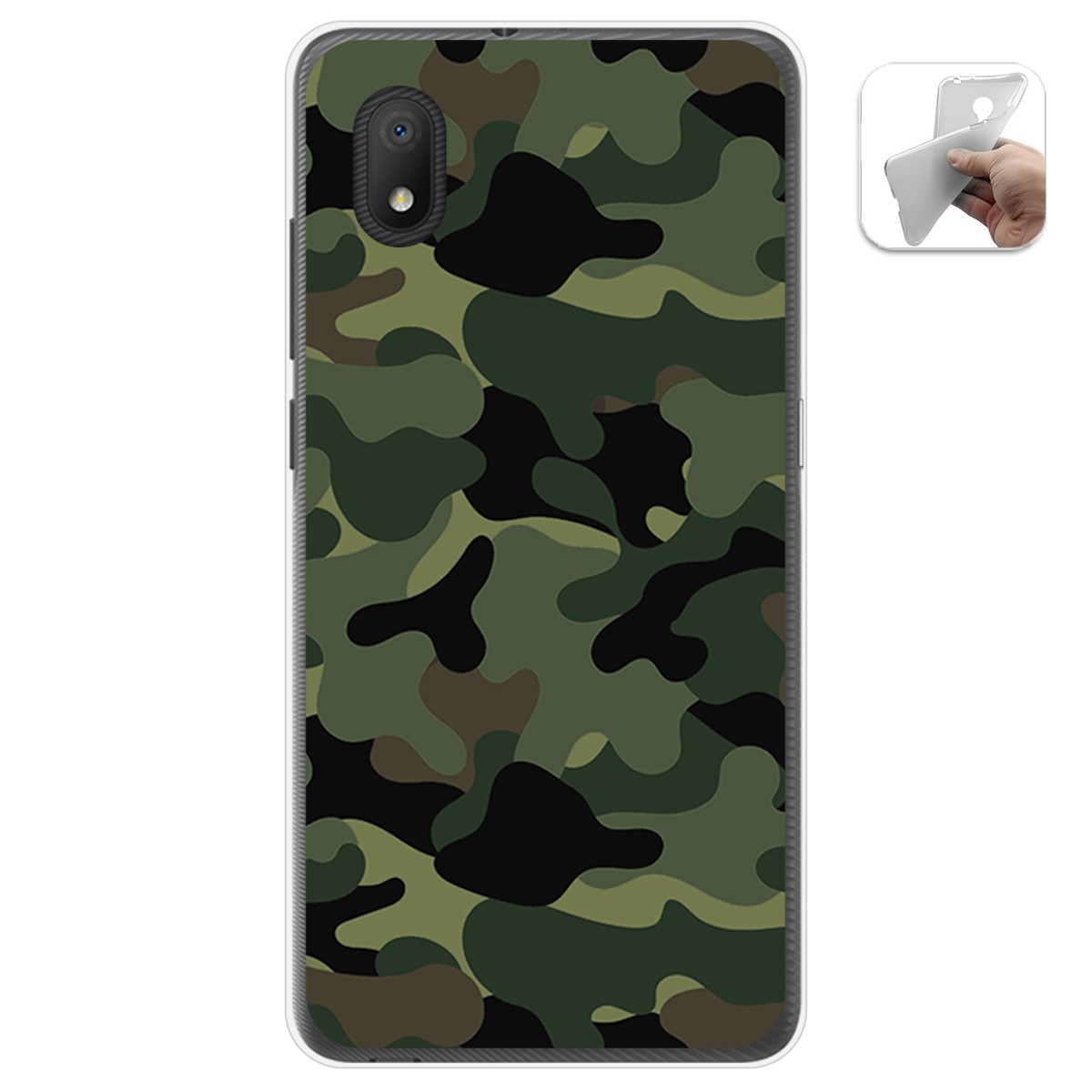 Funda Gel Tpu para Alcatel 1B 2020 diseño Camuflaje Dibujos