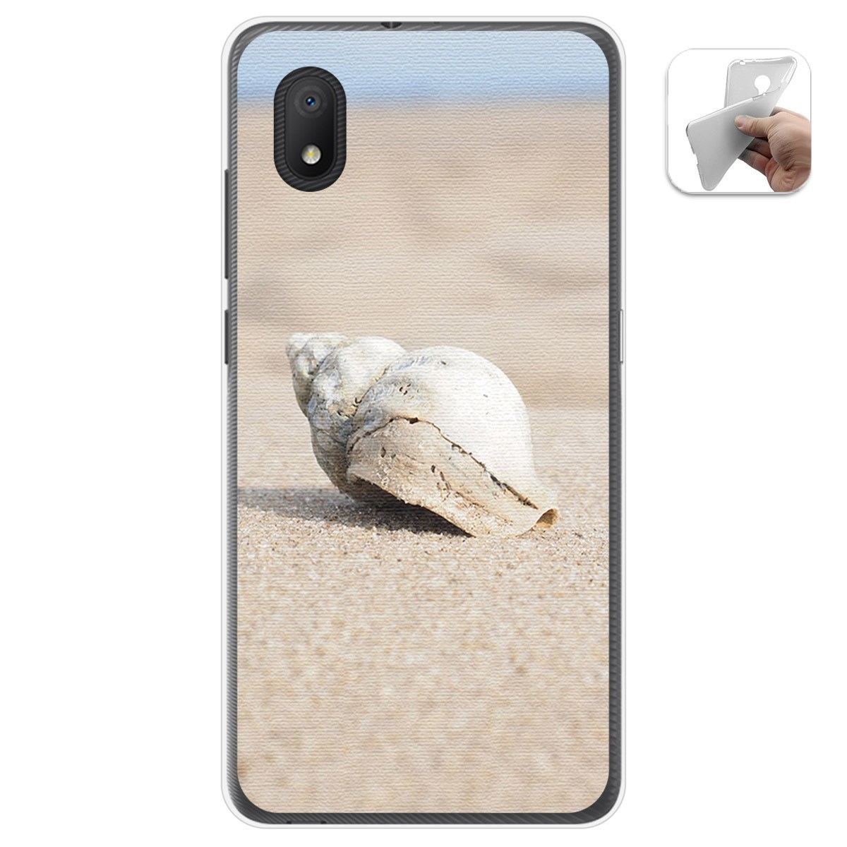 Funda Gel Tpu para Alcatel 1B 2020 diseño Concha Dibujos
