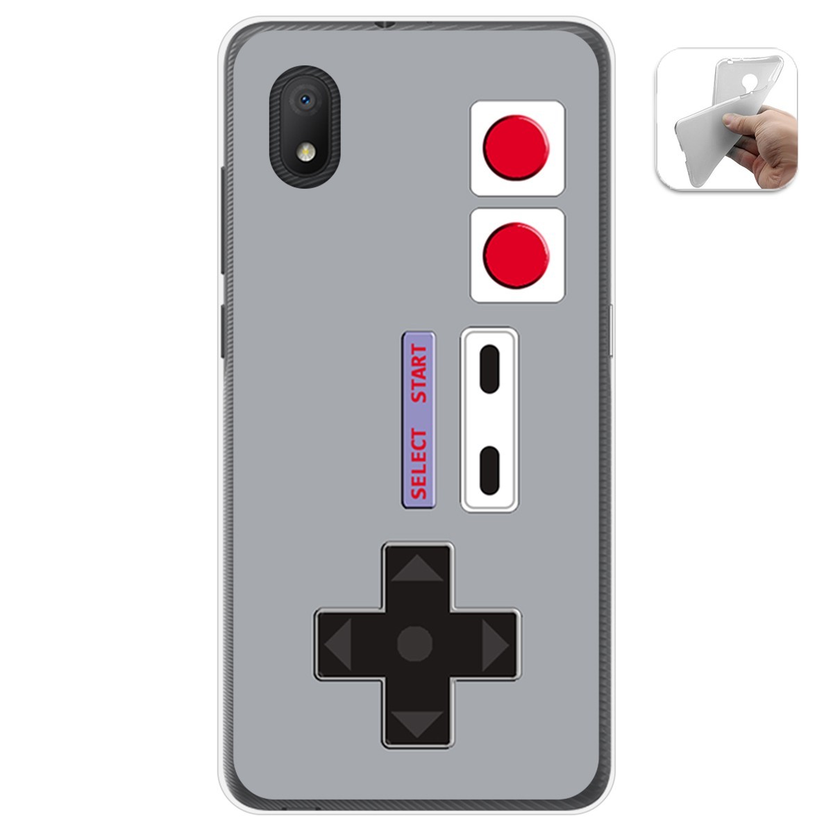 Funda Gel Tpu para Alcatel 1B 2020 diseño Consola Dibujos