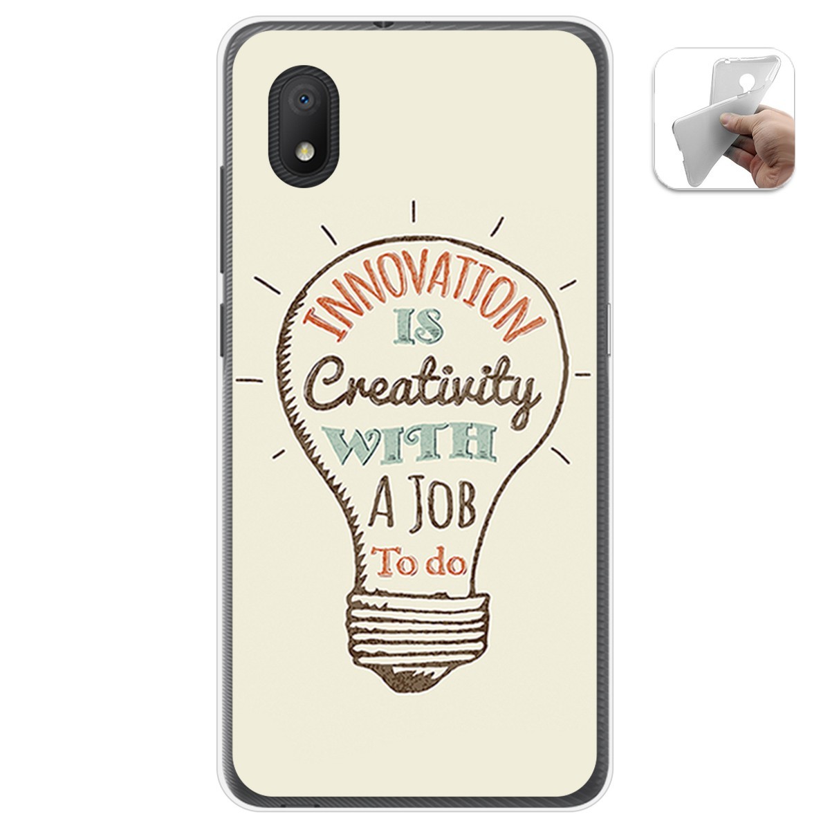 Funda Gel Tpu para Alcatel 1B 2020 diseño Creativity Dibujos