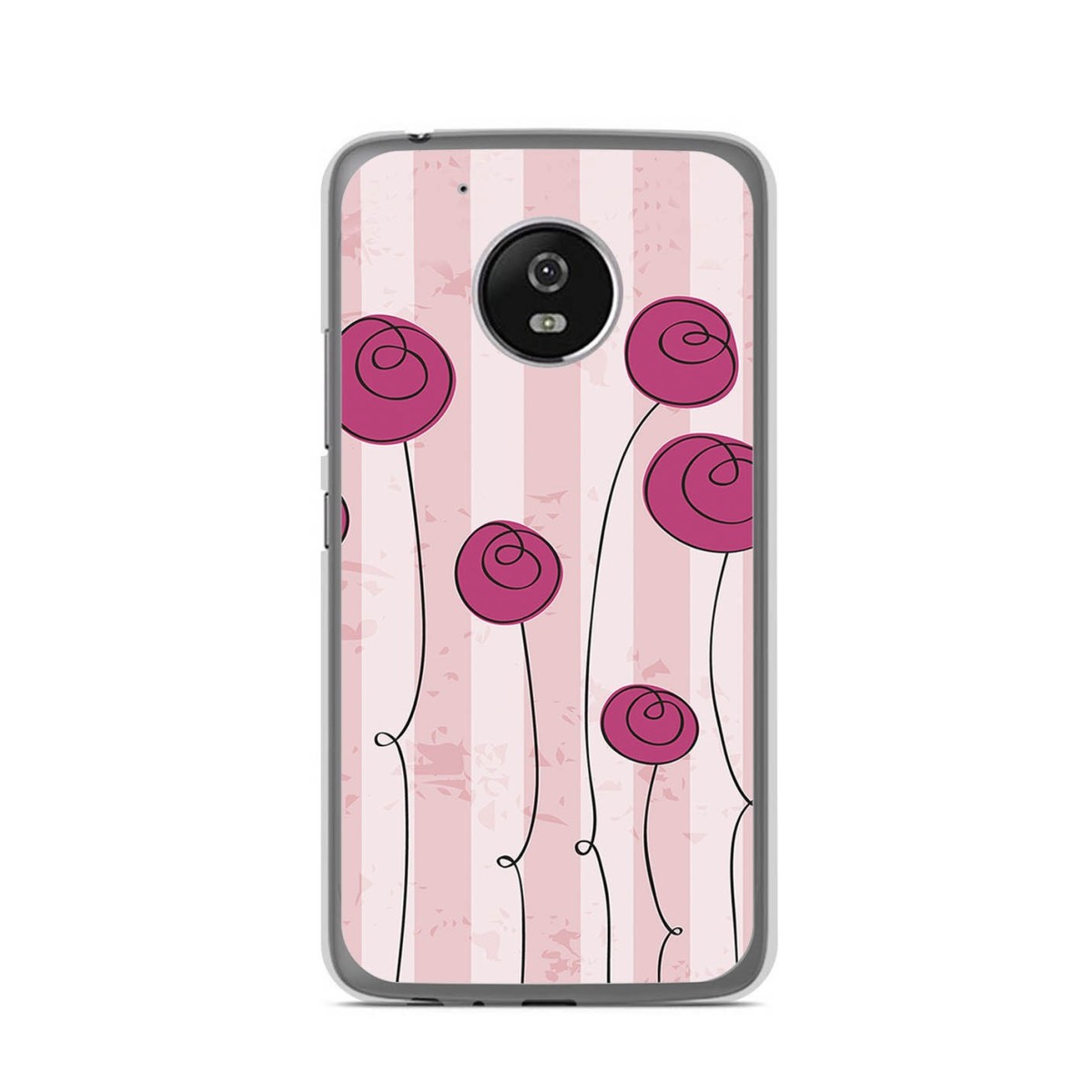 Funda Gel Tpu para Lenovo Moto G5 Diseño Flores Vintage Dibujos