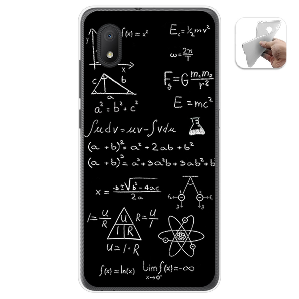 Funda Gel Tpu para Alcatel 1B 2020 diseño Formulas Dibujos