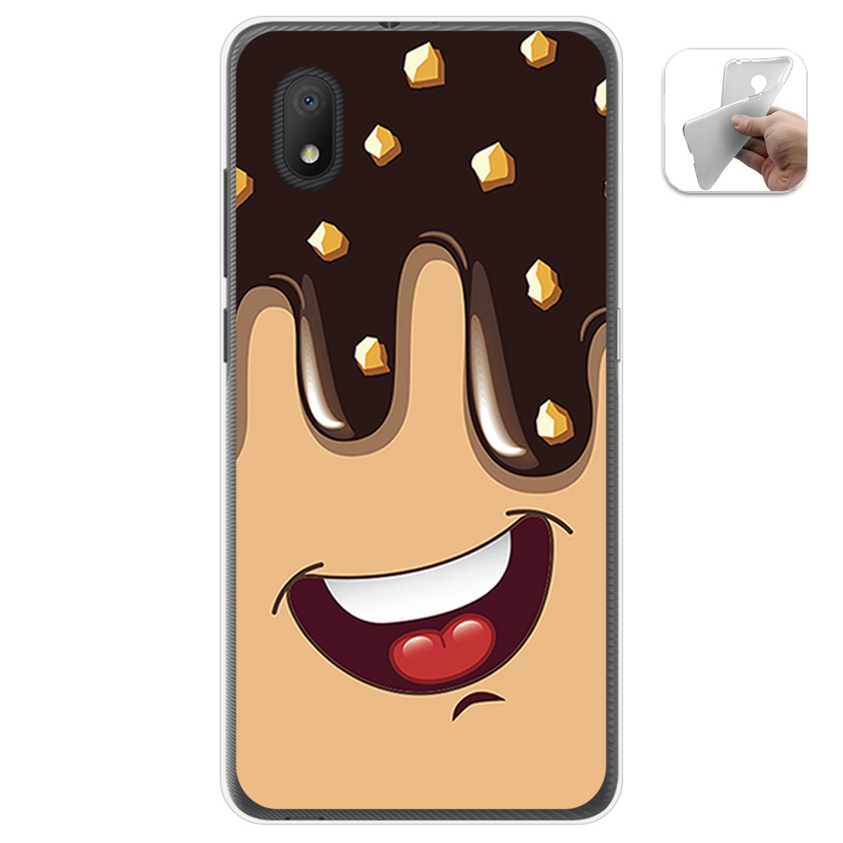 Funda Gel Tpu para Alcatel 1B 2020 diseño Helado Chocolate Dibujos