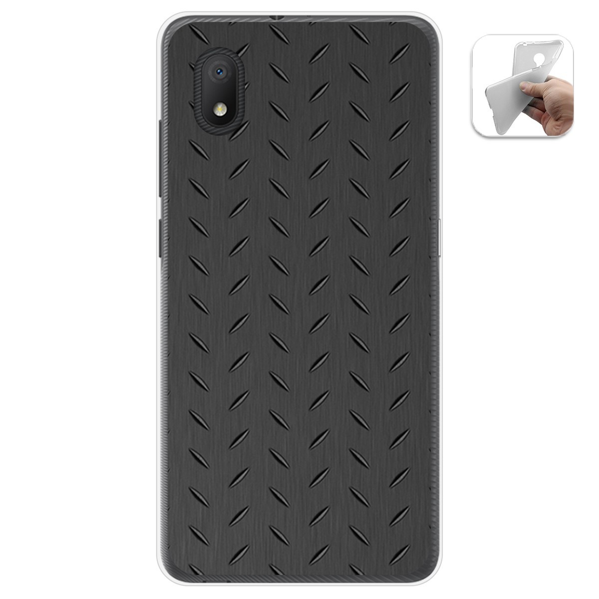 Funda Gel Tpu para Alcatel 1B 2020 diseño Metal Dibujos