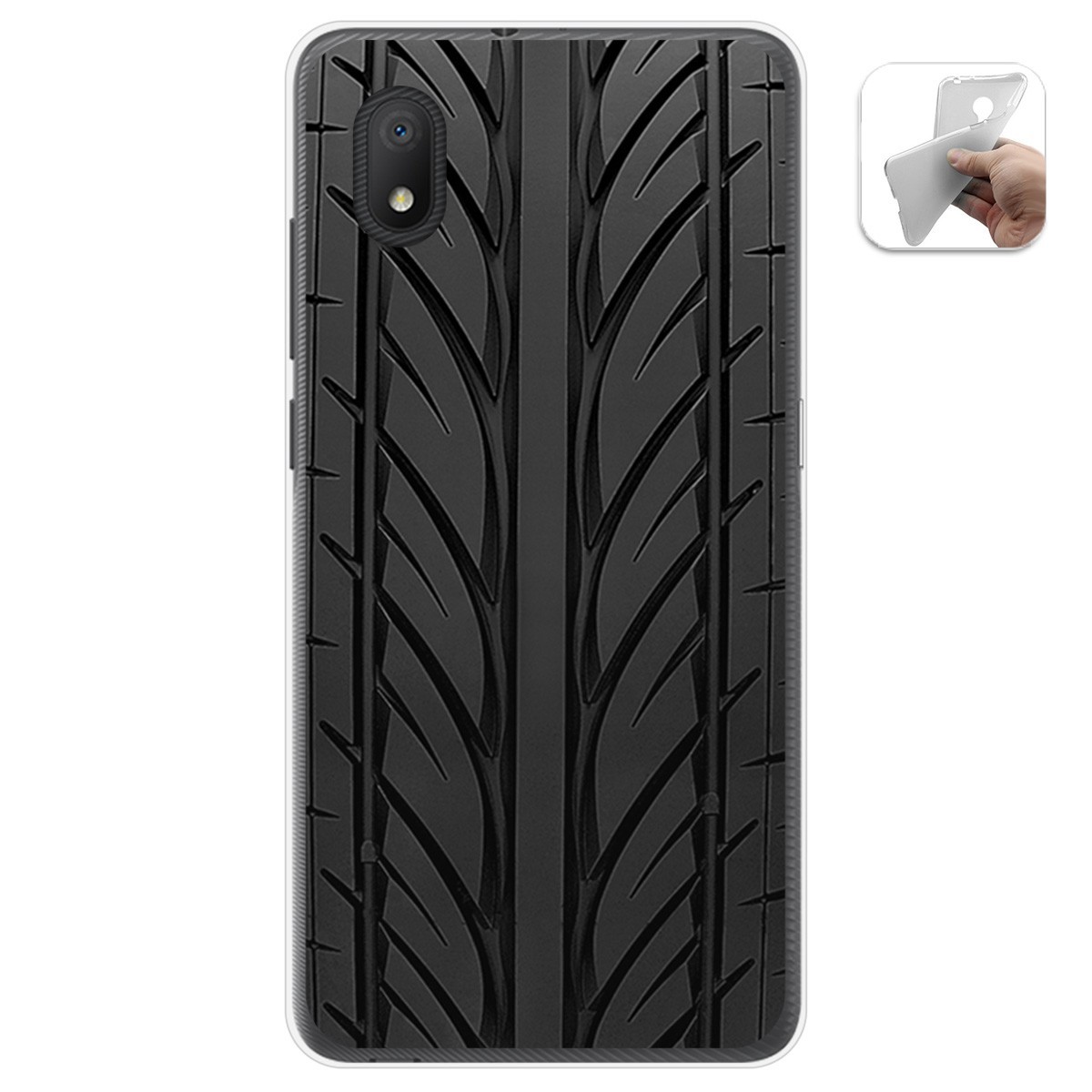 Funda Gel Tpu para Alcatel 1B 2020 diseño Neumatico Dibujos