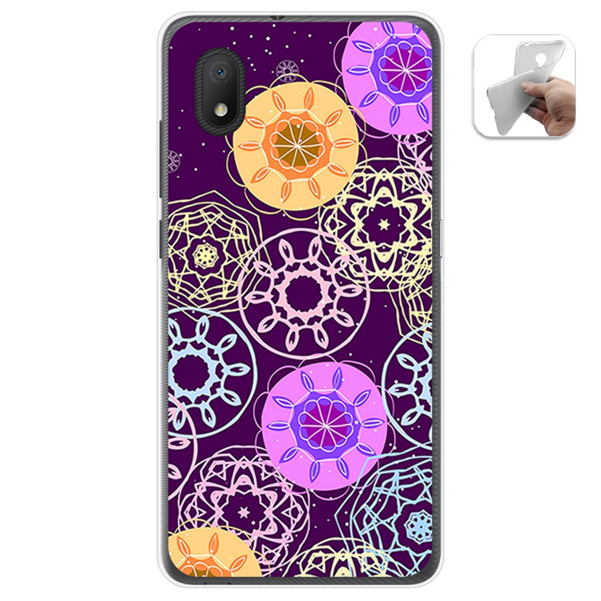 Funda Gel Tpu para Alcatel 1B 2020 diseño Radial Dibujos