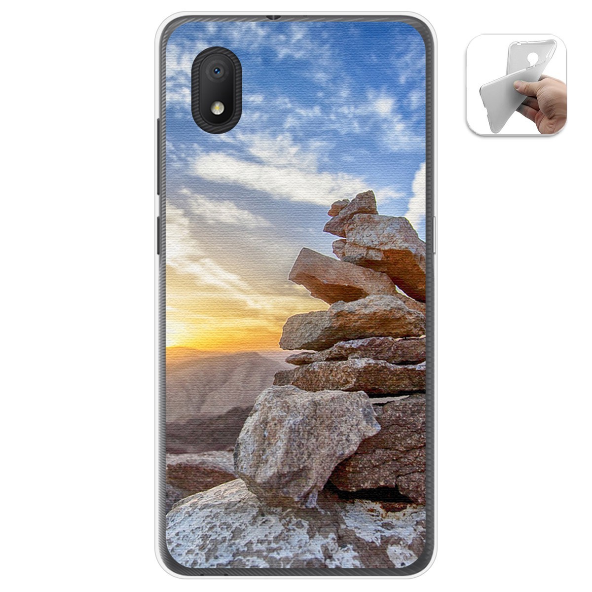 Funda Gel Tpu para Alcatel 1B 2020 diseño Sunset Dibujos