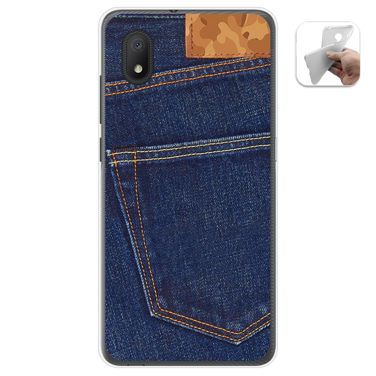 Funda Gel Tpu para Alcatel 1B 2020 diseño Vaquero Dibujos