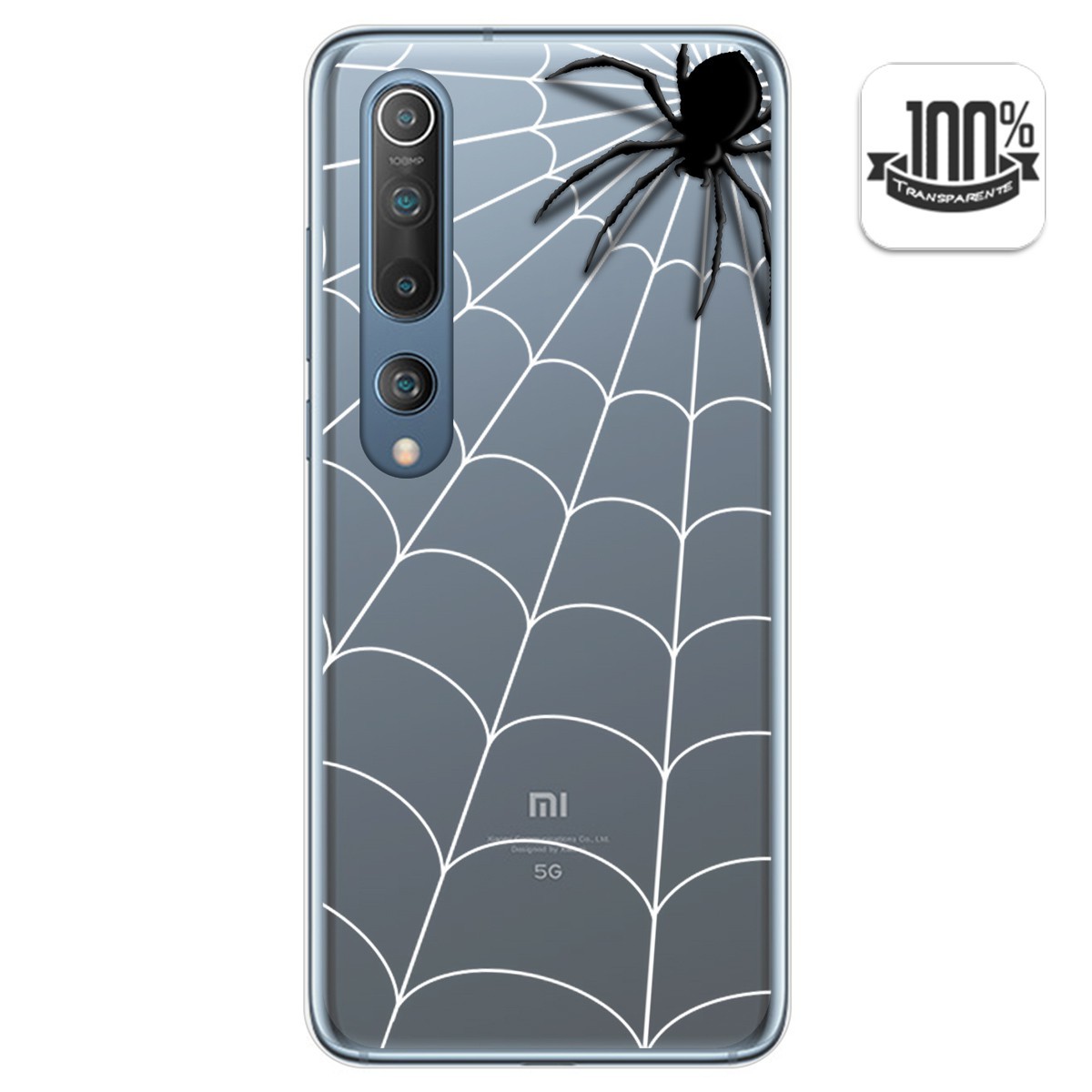 Funda Gel Transparente para Xiaomi Mi 10 / Mi 10 Pro diseño Araña Dibujos