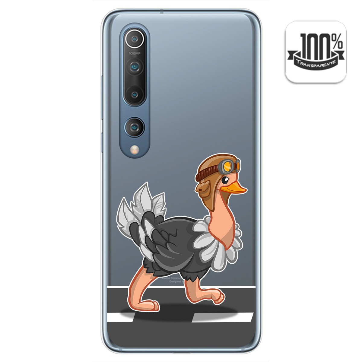 Funda Gel Transparente para Xiaomi Mi 10 / Mi 10 Pro diseño Avestruz Dibujos