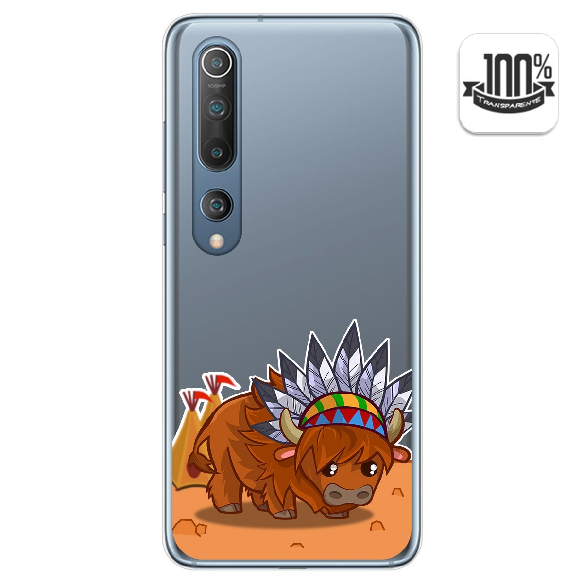 Funda Gel Transparente para Xiaomi Mi 10 / Mi 10 Pro diseño Bufalo Dibujos