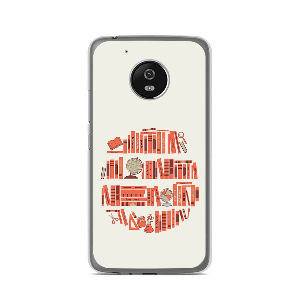 Funda Gel Tpu para Lenovo Moto G5 Diseño Mundo Libro Dibujos