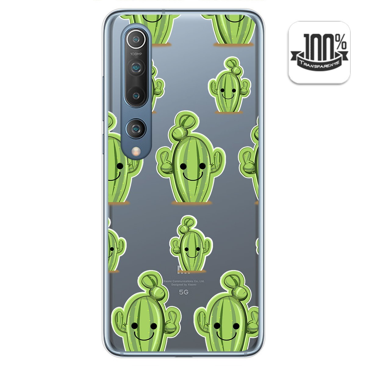 Funda Gel Transparente para Xiaomi Mi 10 / Mi 10 Pro diseño Cactus Dibujos