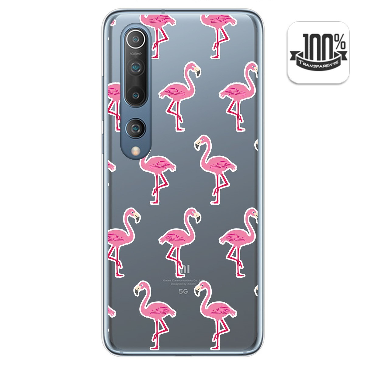 Funda Gel Transparente para Xiaomi Mi 10 / Mi 10 Pro diseño Flamenco Dibujos