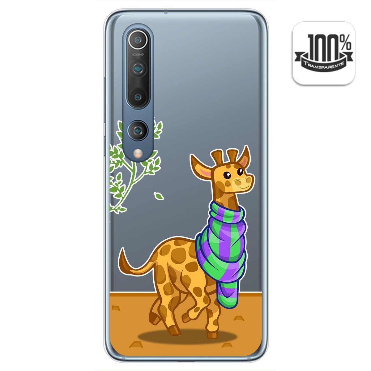 Funda Gel Transparente para Xiaomi Mi 10 / Mi 10 Pro diseño Jirafa Dibujos